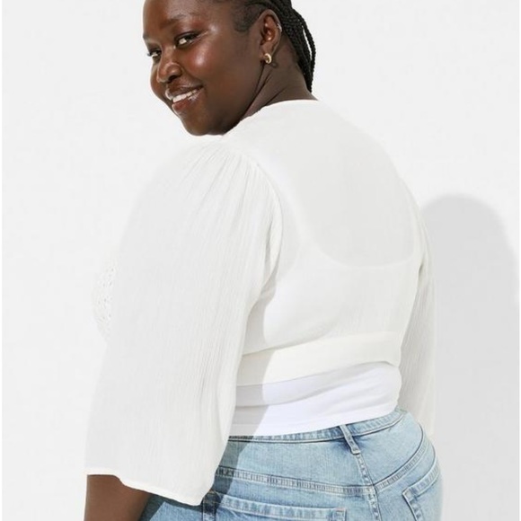 Torrid Crocheted Cropped Cardigan - Picture 3 of 10